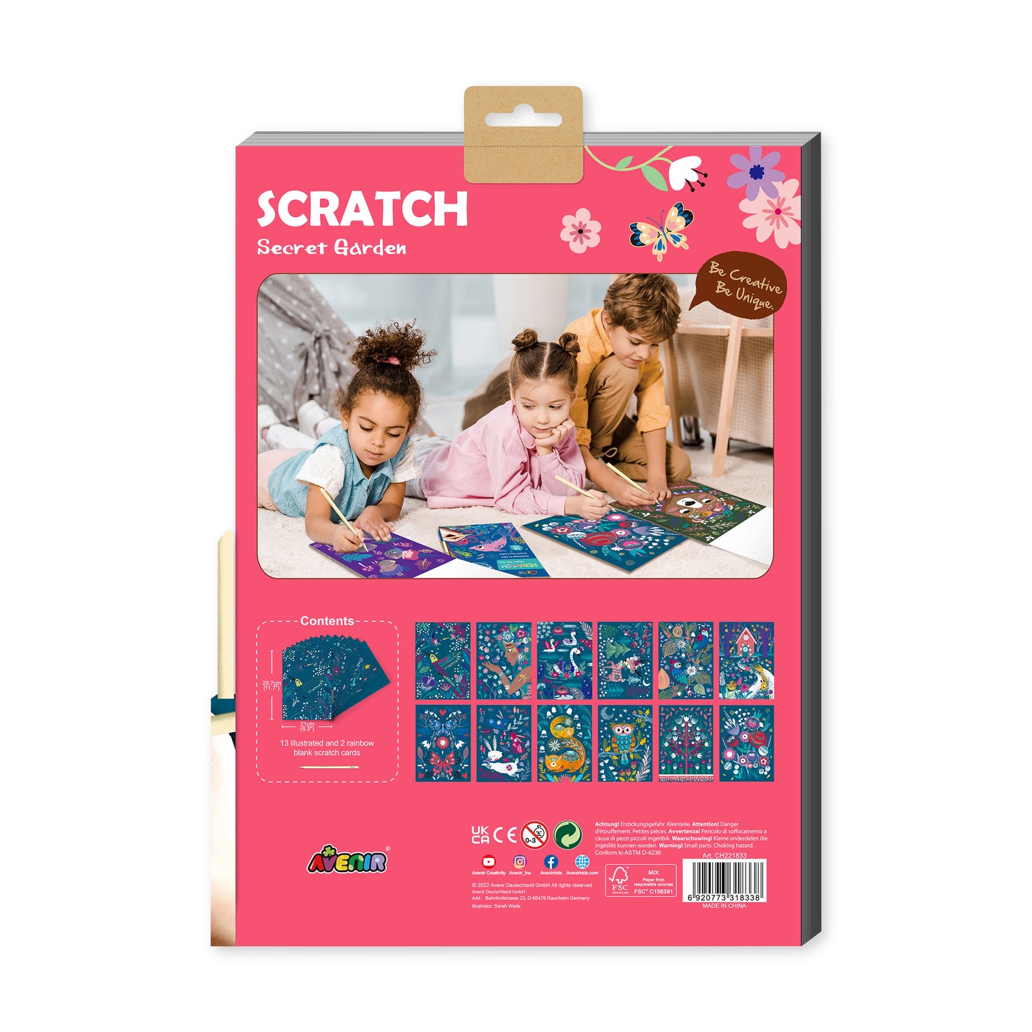 A4 Scratch Book – Secret Garden