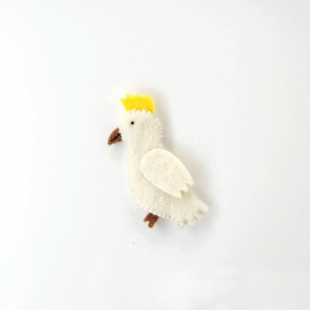 Felt Finger Puppet – Cockatoo
