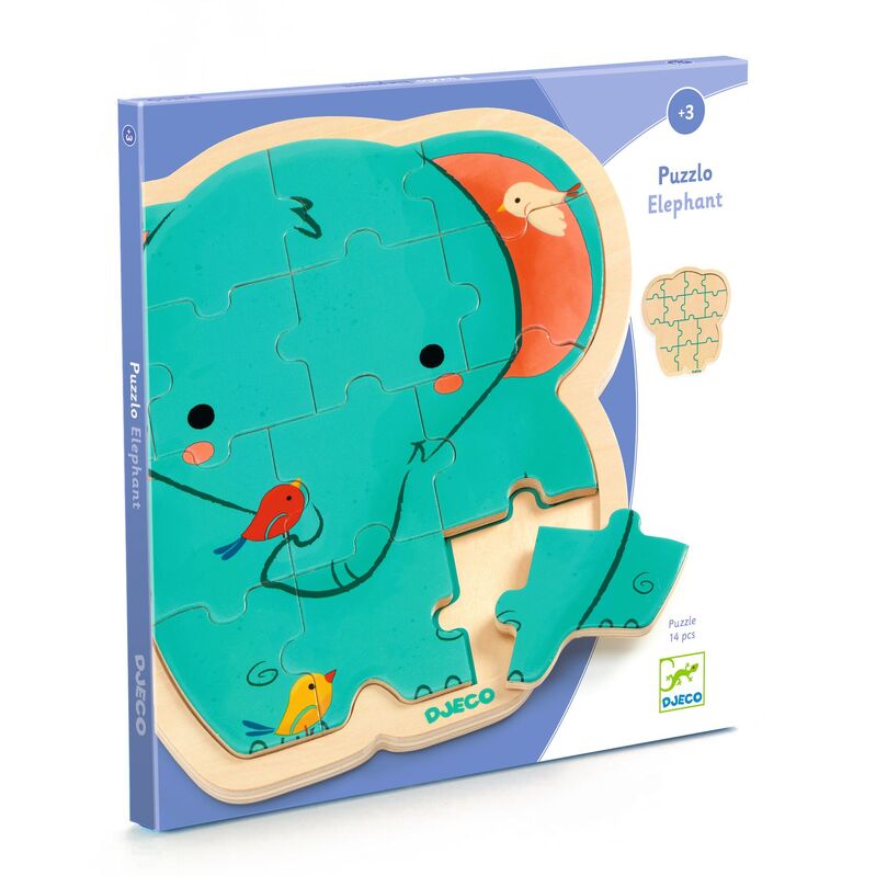 14 piece Elephant Wooden Jigsaw Puzzle