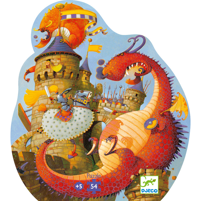 Vaillant And The Dragon 54pc Silhouette Puzzle