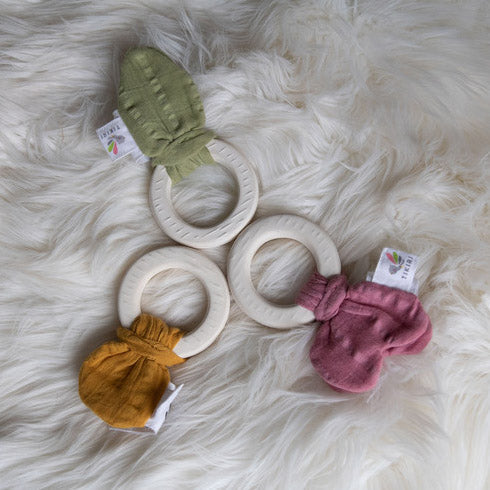 Natural Rubber Teether - Mustard