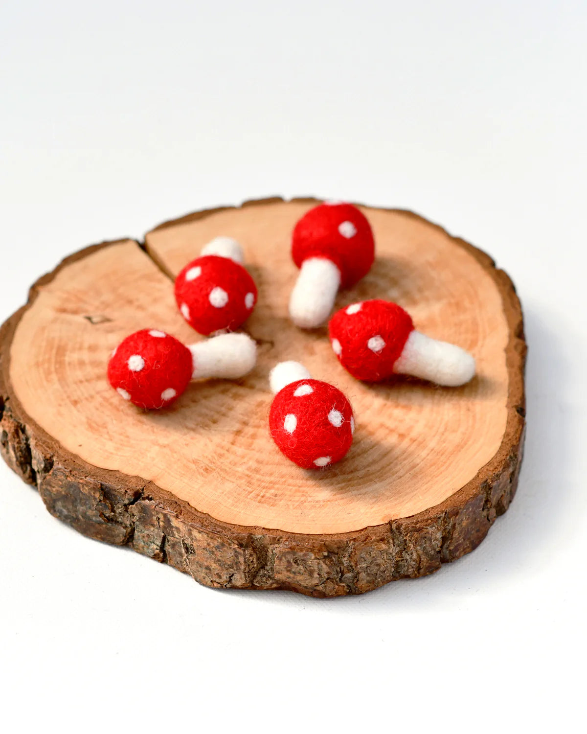 Felt Mushrooms (Red) - 10 pack