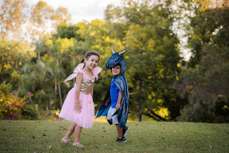 Teal & Gold Starry Night Dragon, Size 5-6