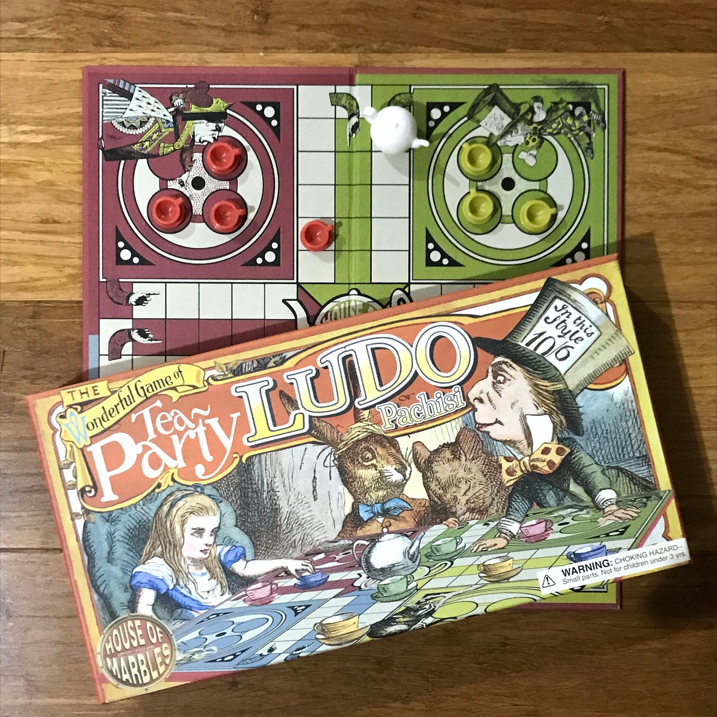 Alice im Wunderland Tea-Party-Ludo-Brettspiel