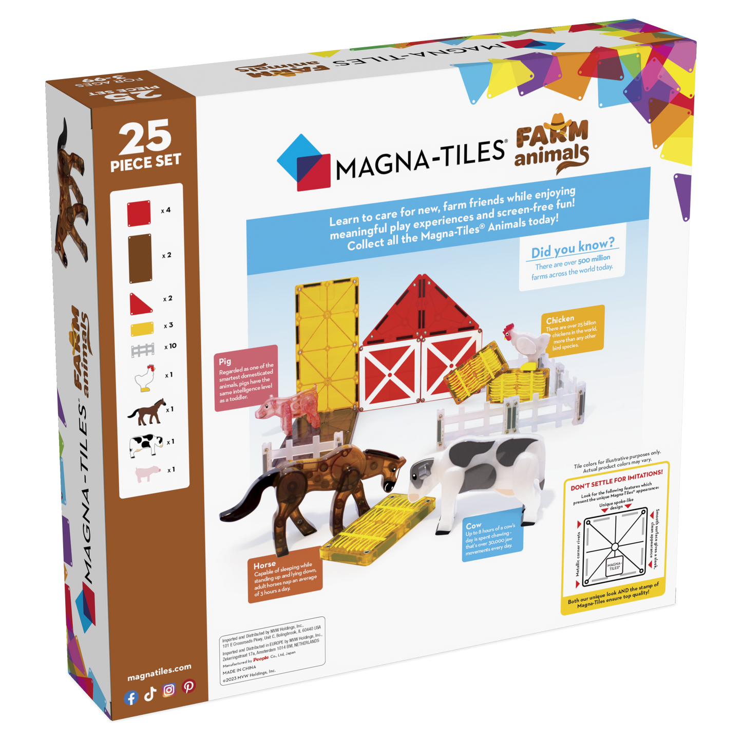 Magna-Tiles – Farm Animals – 25 Piece Set