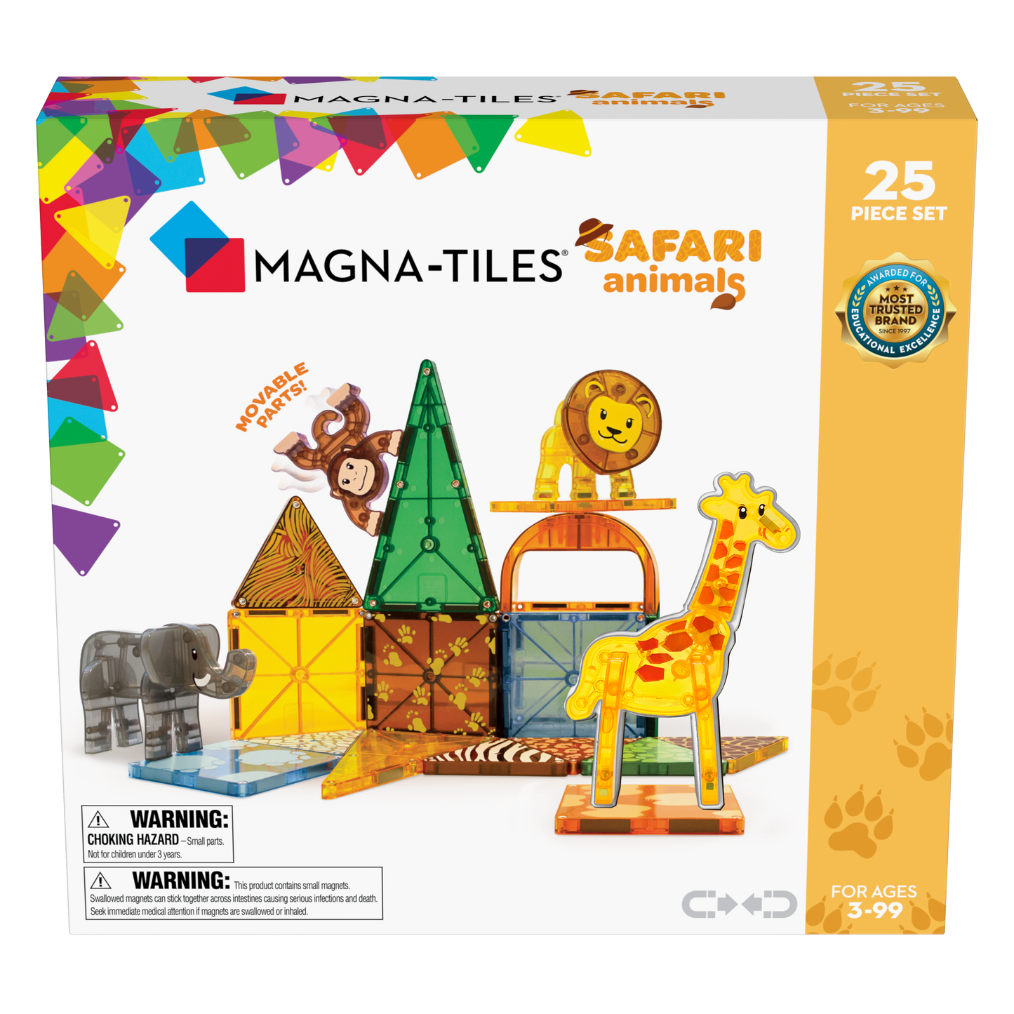 Magna-Tiles – Safari Animals – 25 Piece Set