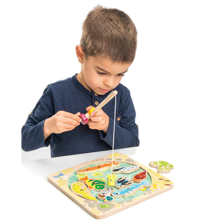 Wooden Pond Fishing Game