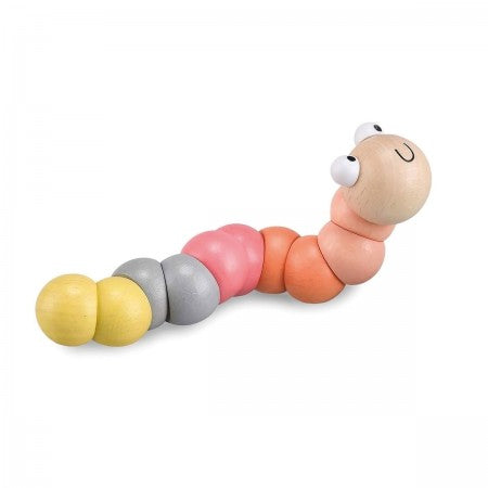 Wooden Wiggly Worm - Pastel