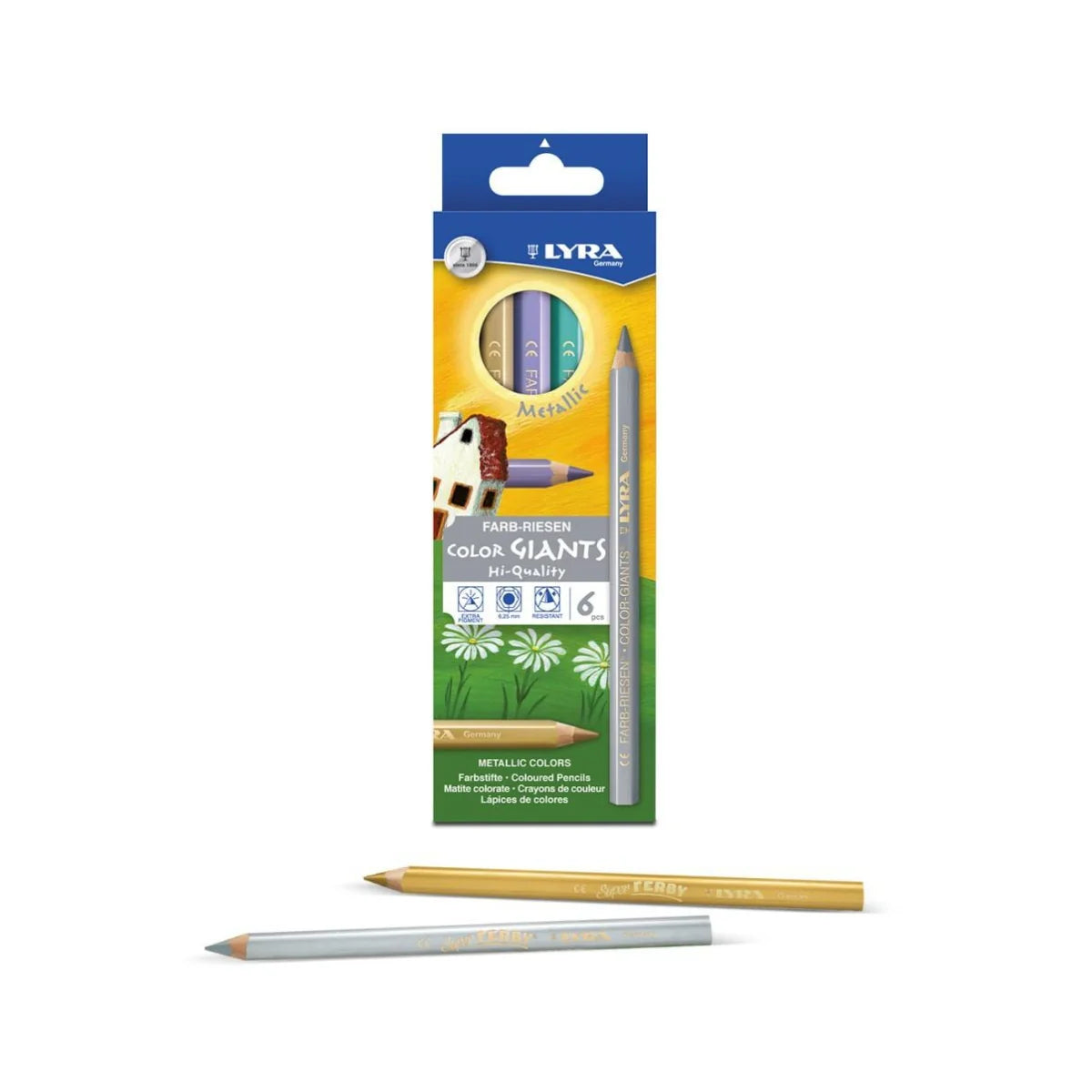 LYRA Colour Giants Lacquered 6 Metallic Pencils