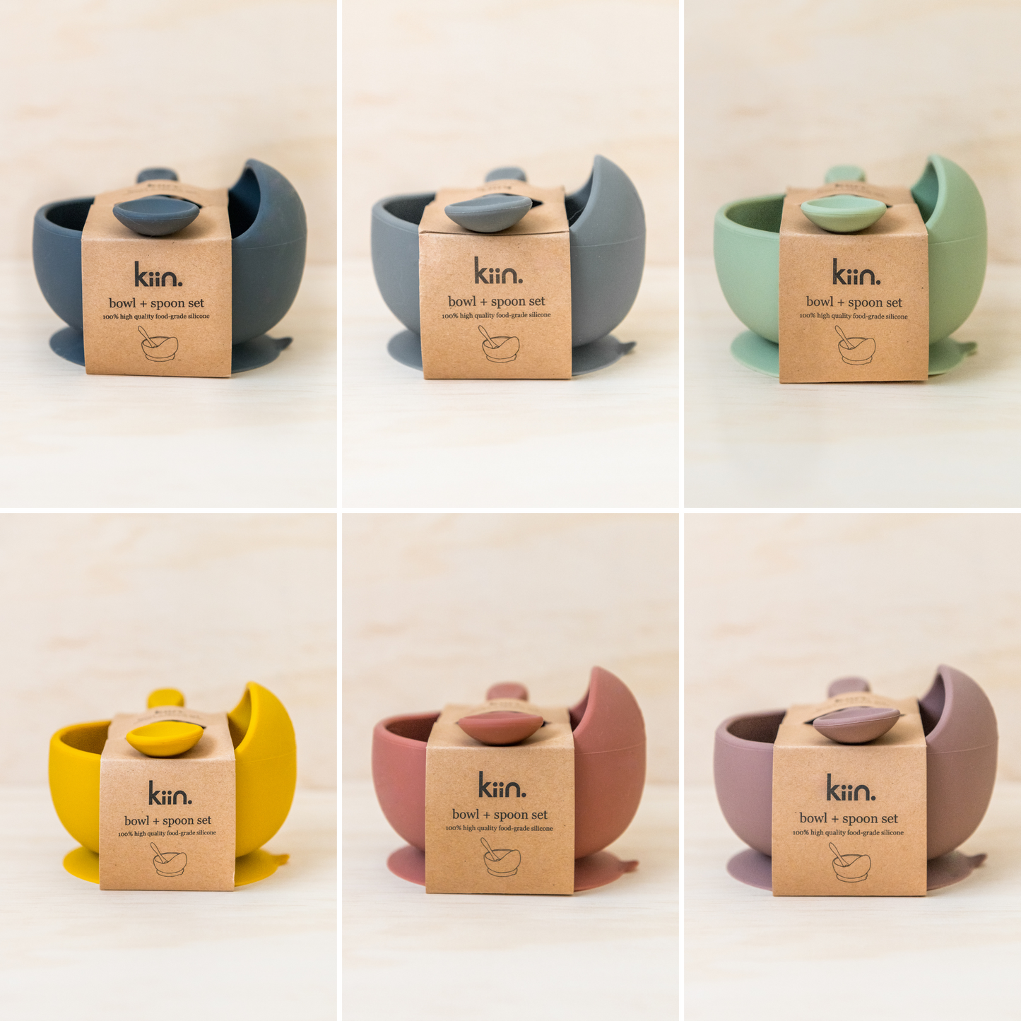 Set Mangkuk Silikon Kiin + Sudu