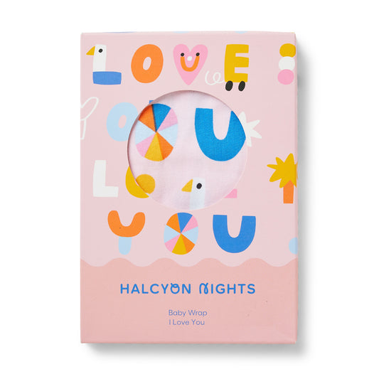 Halcyon Nights Baby Wrap - 'I Love You' (Blush)