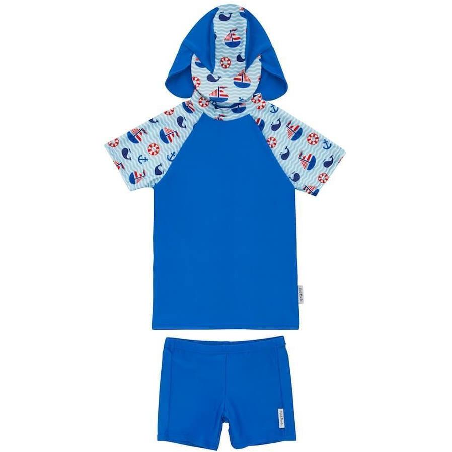 Whale of a Time S/S Rashie, Shorts and Hat - Rashoodz - Hugs For Kids