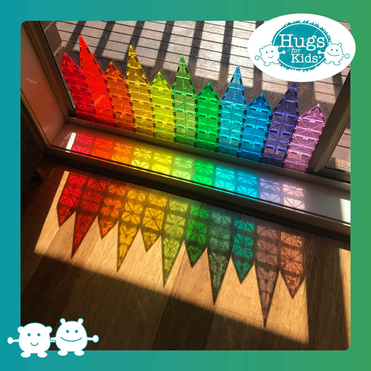 An afternoon of rainbows and Magna-tiles!