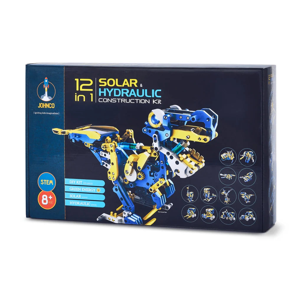 12 in 1 Solar Hydraulic Powered Robot Kit