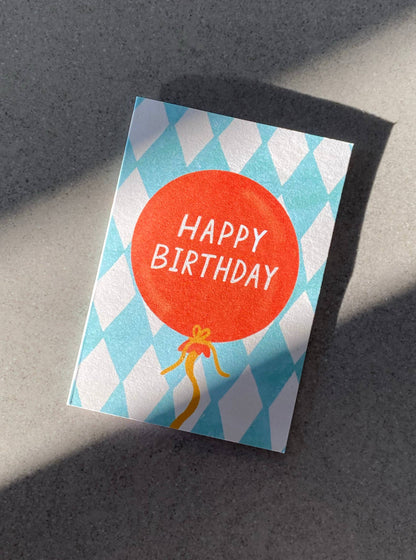 Mini Greeting Card - Birthday Balloon