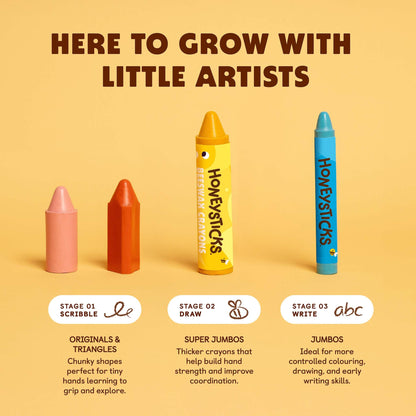 Honeysticks Beeswax Crayons Triangles 8pk