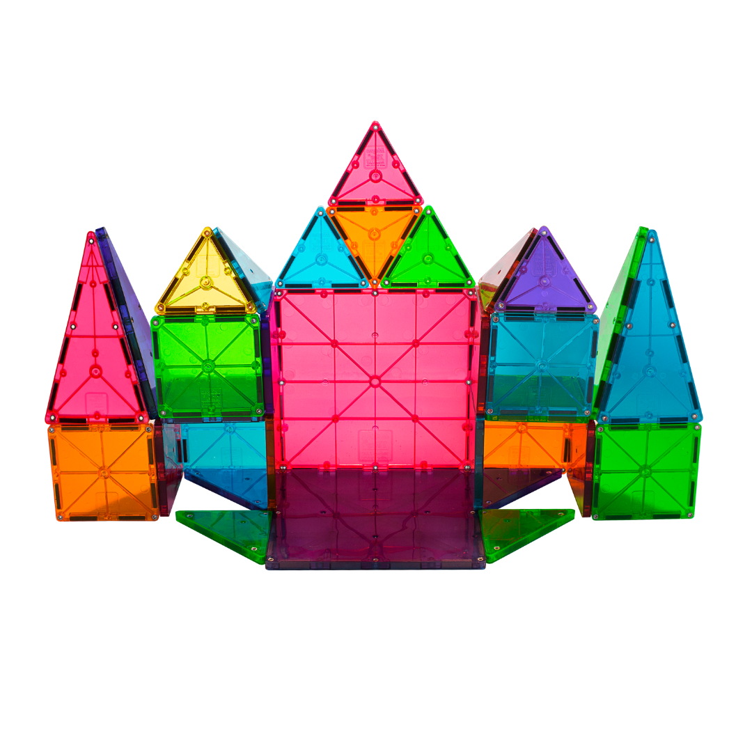 Magna Tiles 32 Piece Clear Colours Set Hugs For Kids