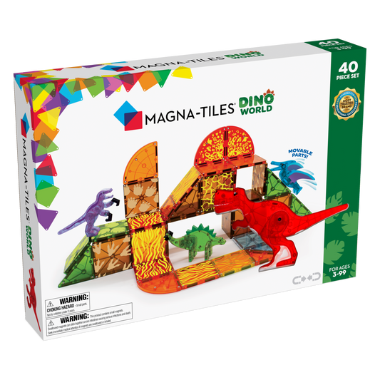 Magna-Tiles – Dino World – 40-teiliges Set