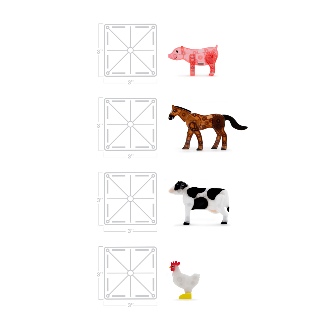 Magna-Tiles – Bauernhoftiere – 25-teiliges Set