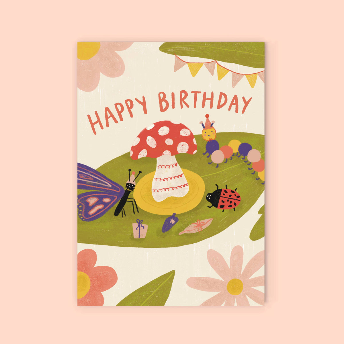 Birthday Card - Mushroom Bug Party