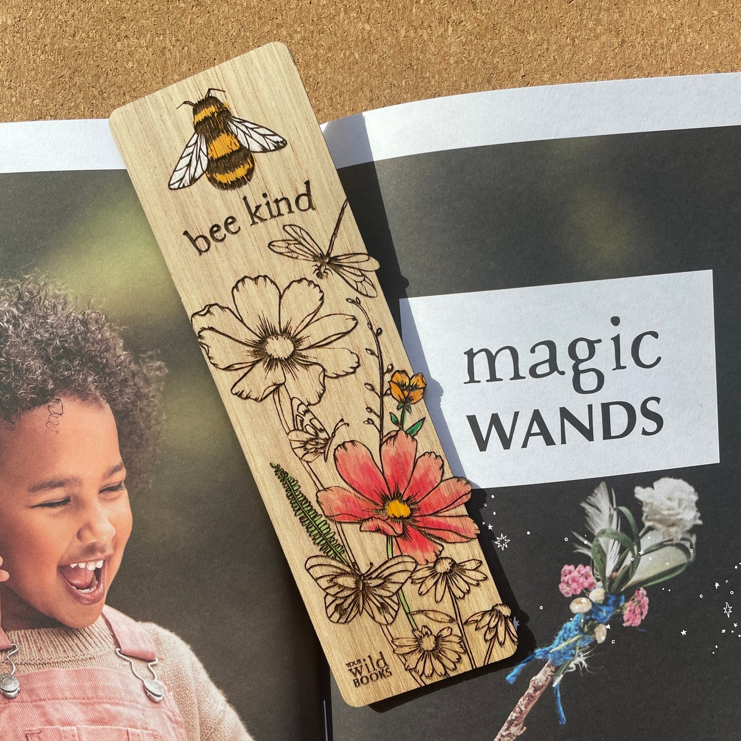 'Bee Kind' Wooden Bookmark