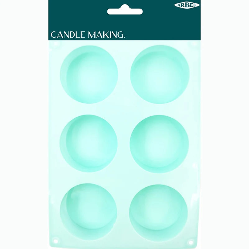 Silicone Candle Mould – Round, Green 21cm x 15cm