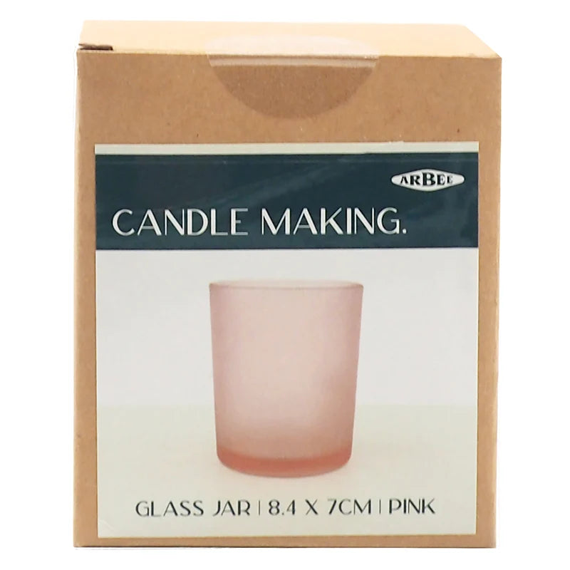 Candle Making Jar - Frosted Pink