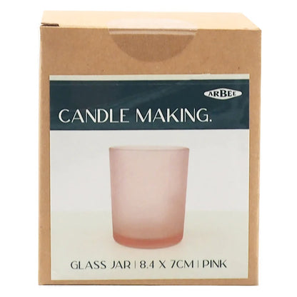 Candle Making Jar - Frosted Pink