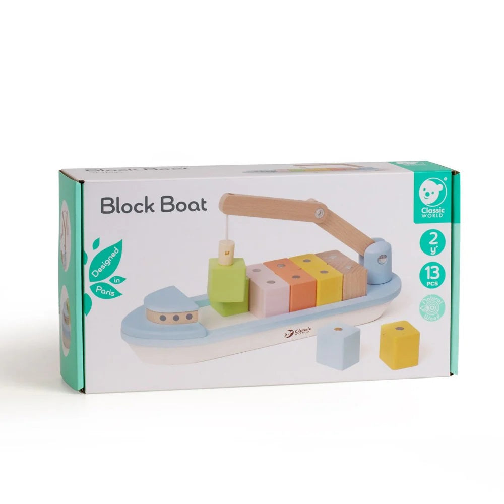 Wooden Block Boat