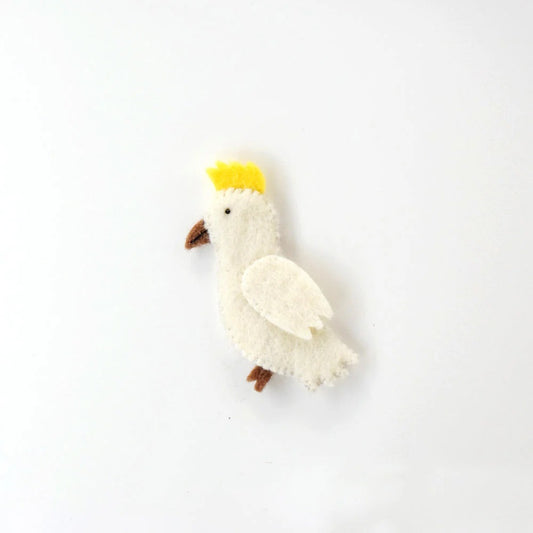 Felt Finger Puppet –  Cockatoo