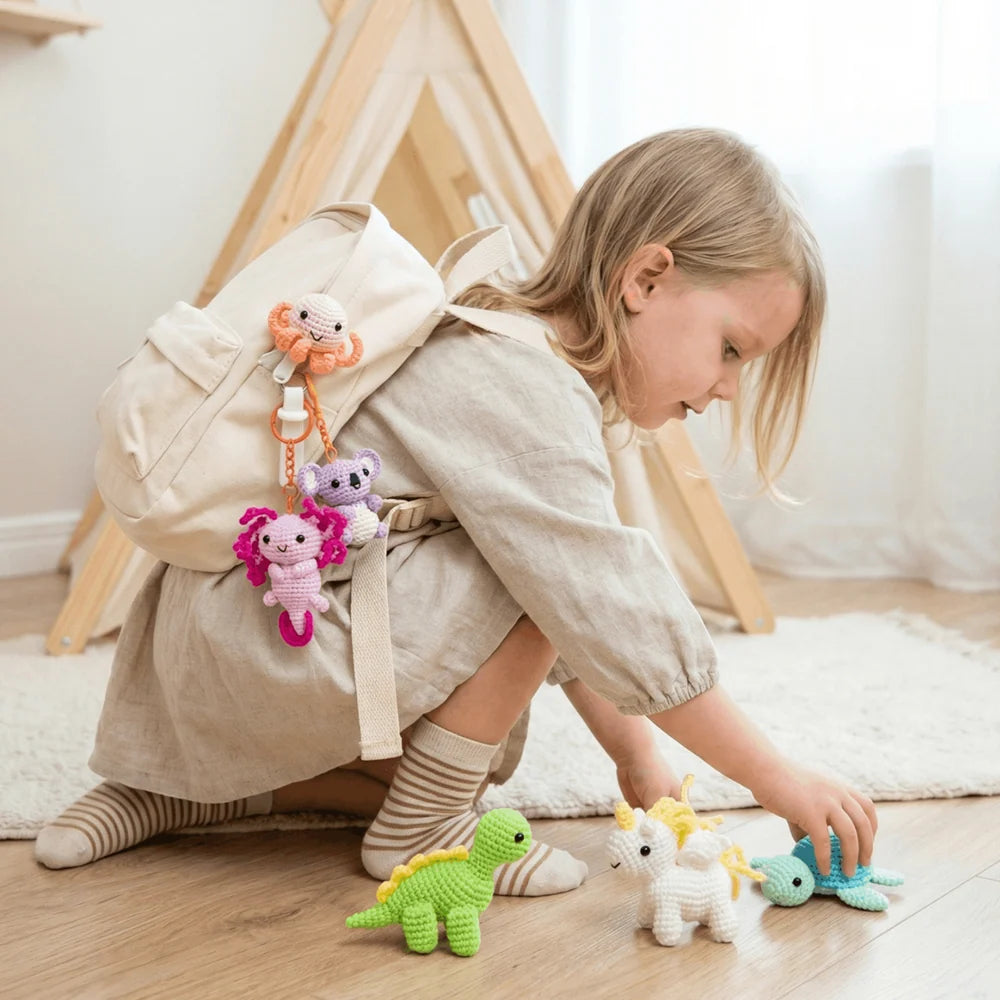 Crochet Keychain Kit - Curly Unicorn