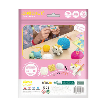 Crochet Keychain Kit - Curly Unicorn