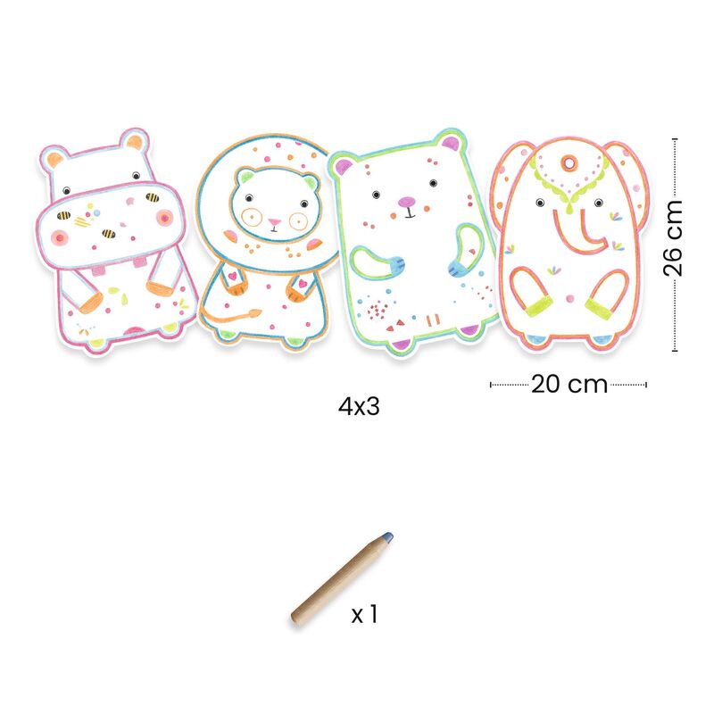 Wild Animals Colour Reveal Set