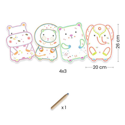 Wild Animals Colour Reveal Set