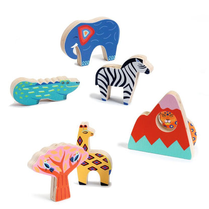 7 piece Savannah Story Wooden Puzzle