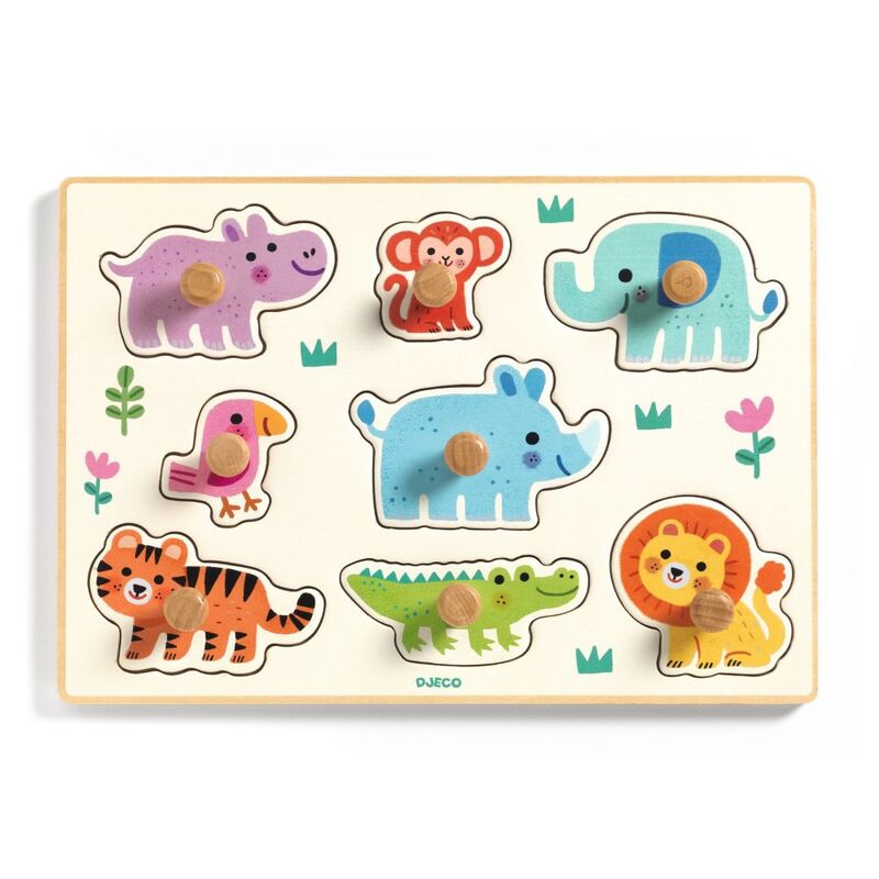 8 Piece Wooden Wild Animal Puzzle