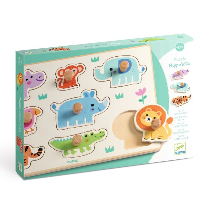 8 Piece Wooden Wild Animal Puzzle