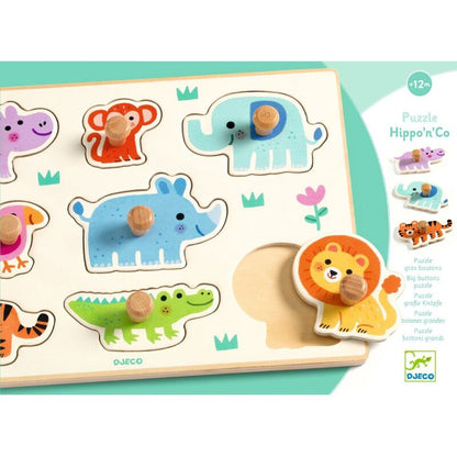 8 Piece Wooden Wild Animal Puzzle