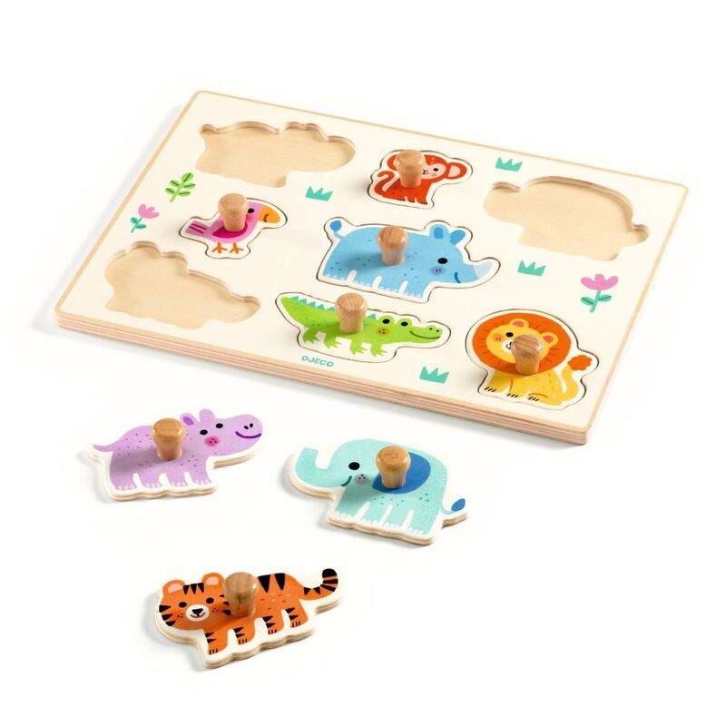 8 Piece Wooden Wild Animal Puzzle