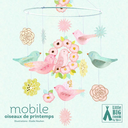 Spring Birds Paper Mobile