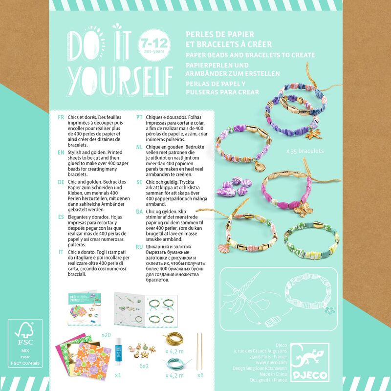Do It Yourself Chic and Golden Bracelets by Djeco