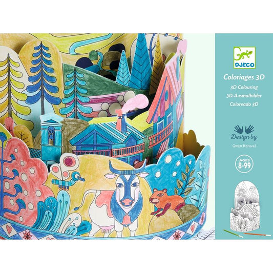 On Top of the World Colouring Diorama