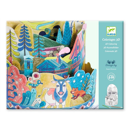 On Top of the World Colouring Diorama
