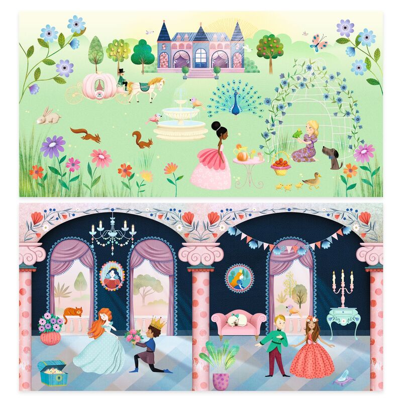 'Life in the Castle' Repositionable Sticker Scene Set