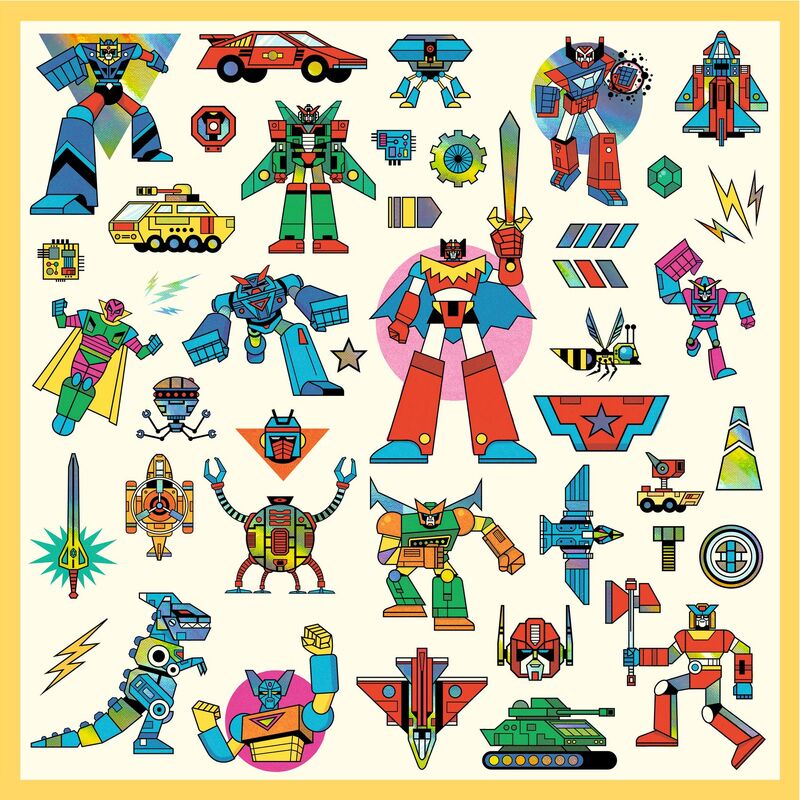 Robot Metallic Stickers – Djeco