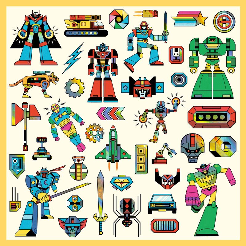 Robot Metallic Stickers – Djeco