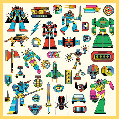 Robot Metallic Stickers – Djeco