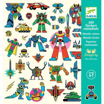 Robot Metallic Stickers – Djeco