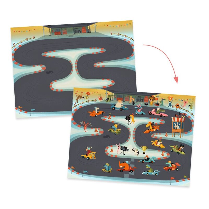 Construction & Racing Decal Scene Transfer Set