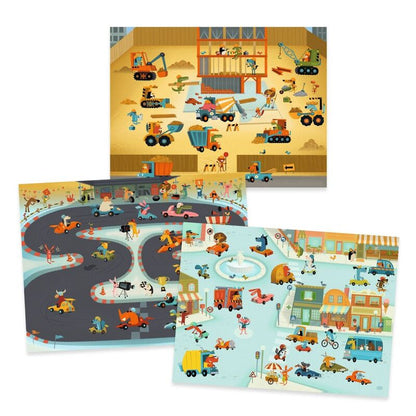 Construction & Racing Decal Scene Transfer Set